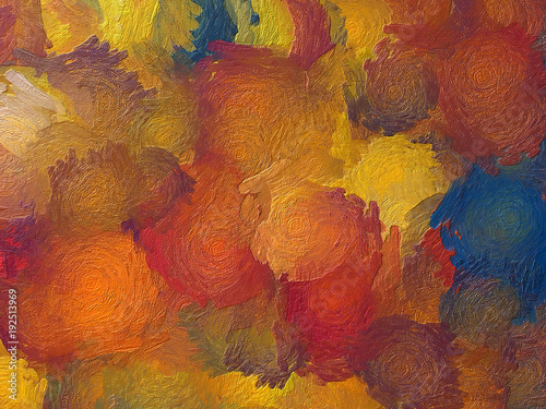Color splash background design of fractal paint and rich texture on the subje...