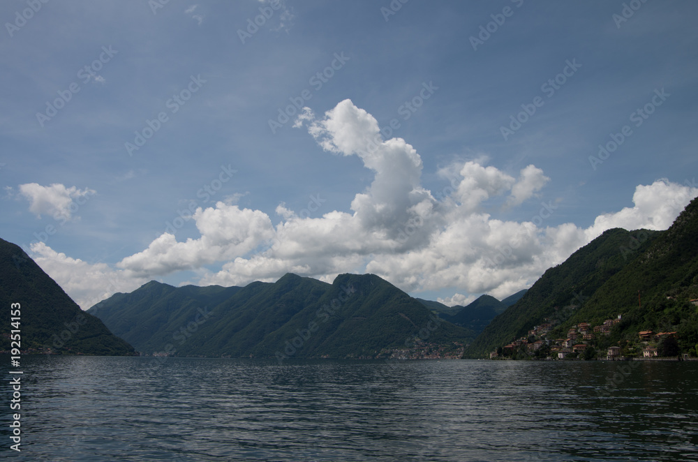Mountains surrounding Lake Como, Italy