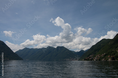 Mountains surrounding Lake Como, Italy