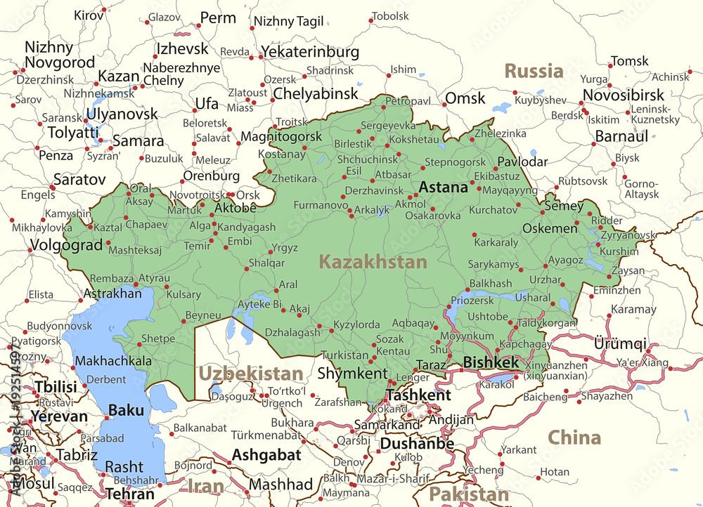 Kazakhstan-World-Countries-VectorMap-A