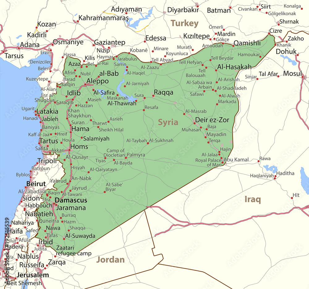 Obraz premium Syria-World-Countries-VectorMap-A