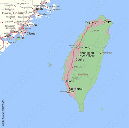 Taiwan-World-Countries-VectorMap-A