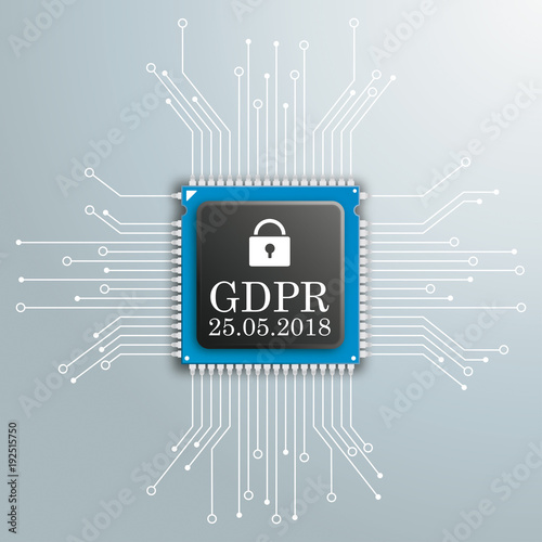 GDPR Microchip Circuit Board
