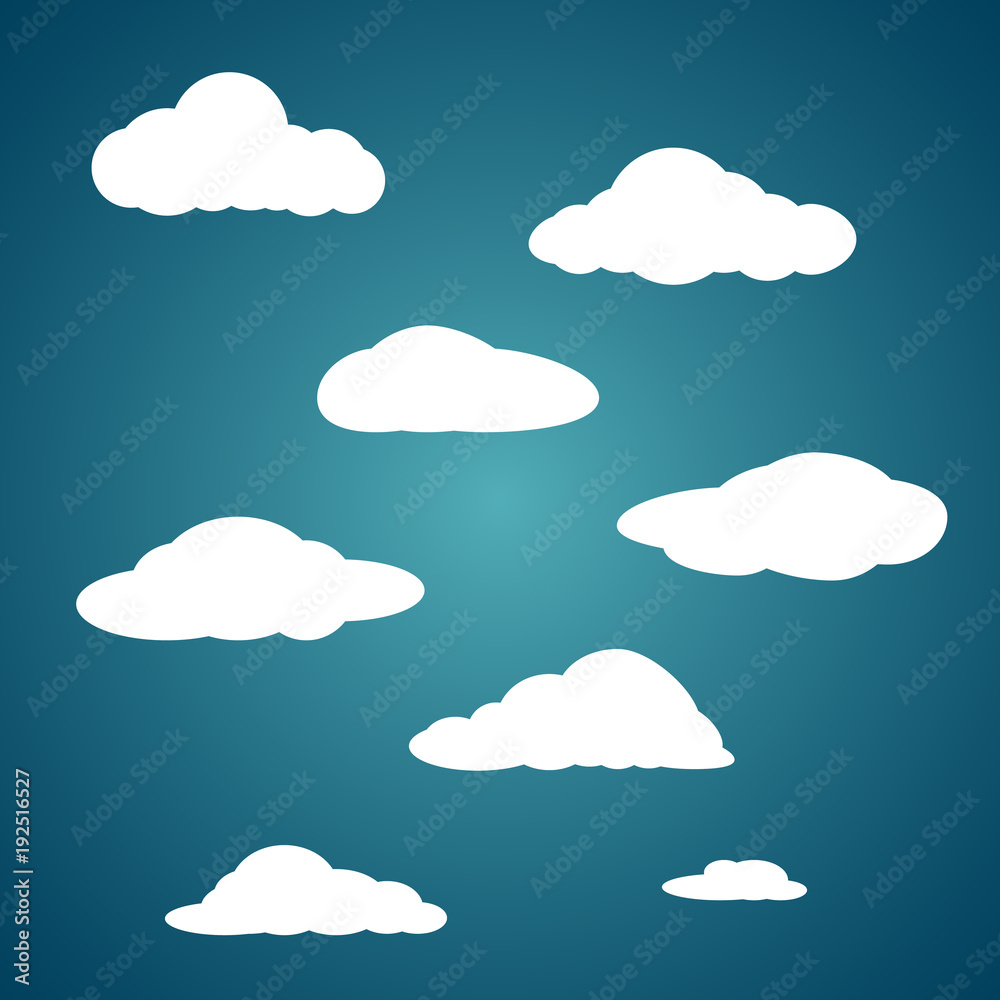 Cloud Icon Set Vector Illustration Cloud Icon Set Vector Illustration