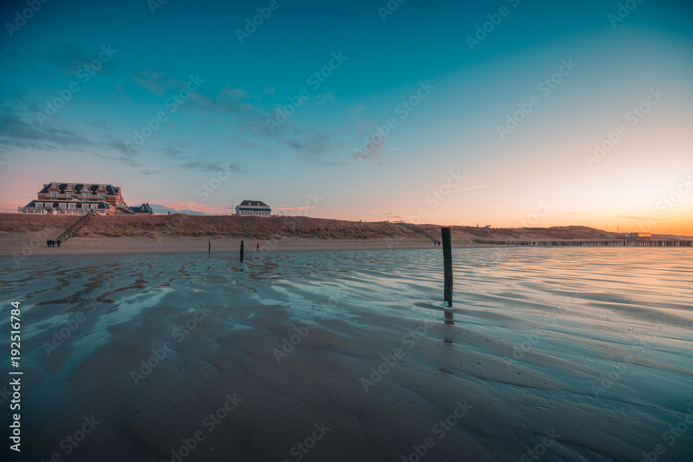 Obraz premium Domburg, the Netherlands Beach sunset