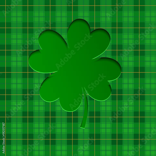 Background for St. Patrick's Day with lucky clovers. Vector illustration.