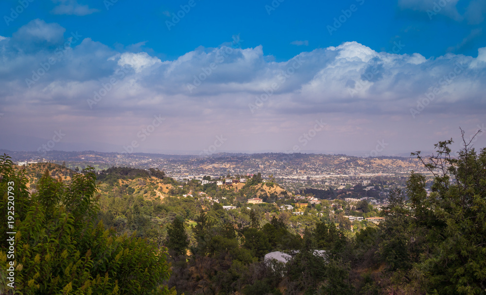 Los Angeles county. View of the city from the Hollywood Hills
