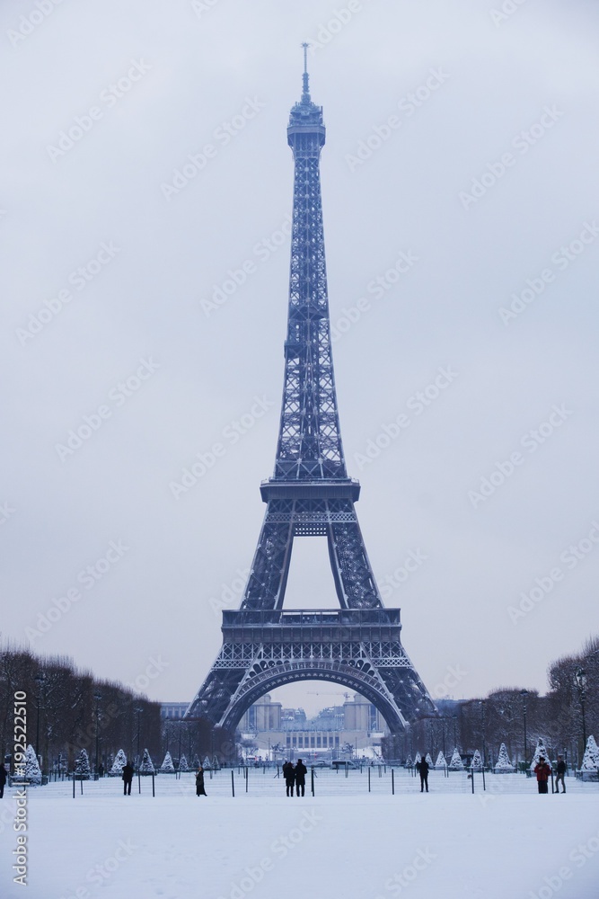 2018 Eiffel tower under Snow