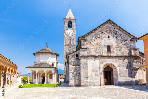 Church of Gervasio and Protasio at Baveno, on Lake maggiore, Piedmont, Italy photo