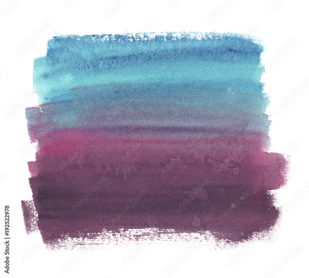 Turquoise blue and dark purple backdrop painted in watercolor on clean  white background Stock Illustration | Adobe Stock