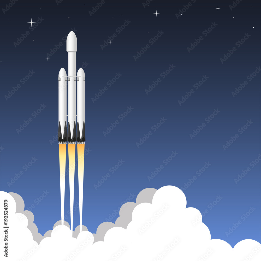 USA rocket carrier. Icon vector illustration. USA rocket carrier. Icon vector illustration.