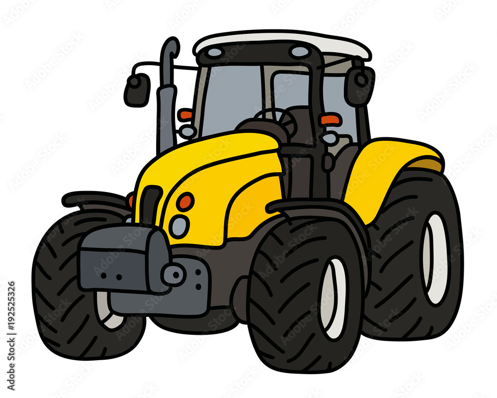 Obraz premium The yellow heavy tractor