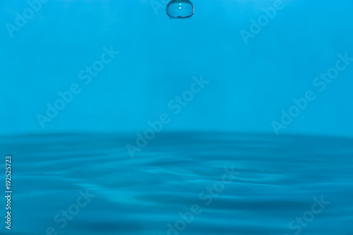 drop of clean blue water