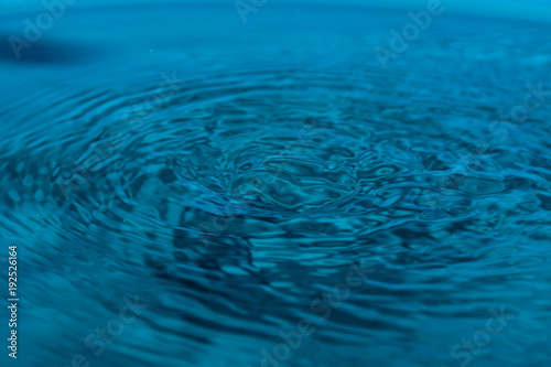 drop of clean blue water