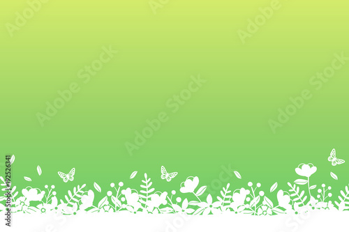 Green Reverse Spring Bottom Background Vector Illustration 1