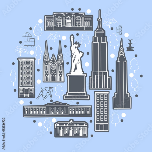  New York city. Vector illustration.