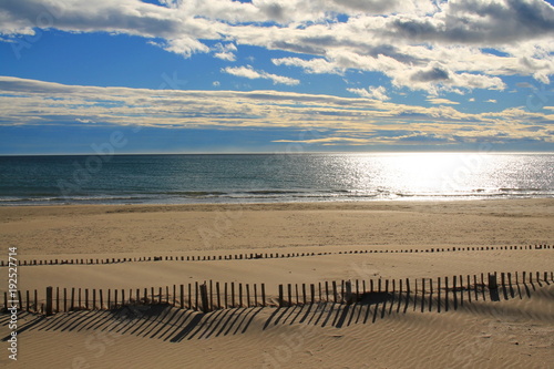 Magn  fique Plage de sable fin du petit travers    Carnon  H  rault  France  