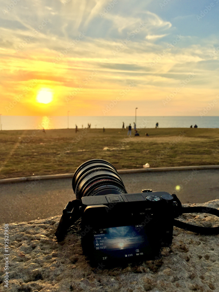 Beach in Tel Aviv in Israel