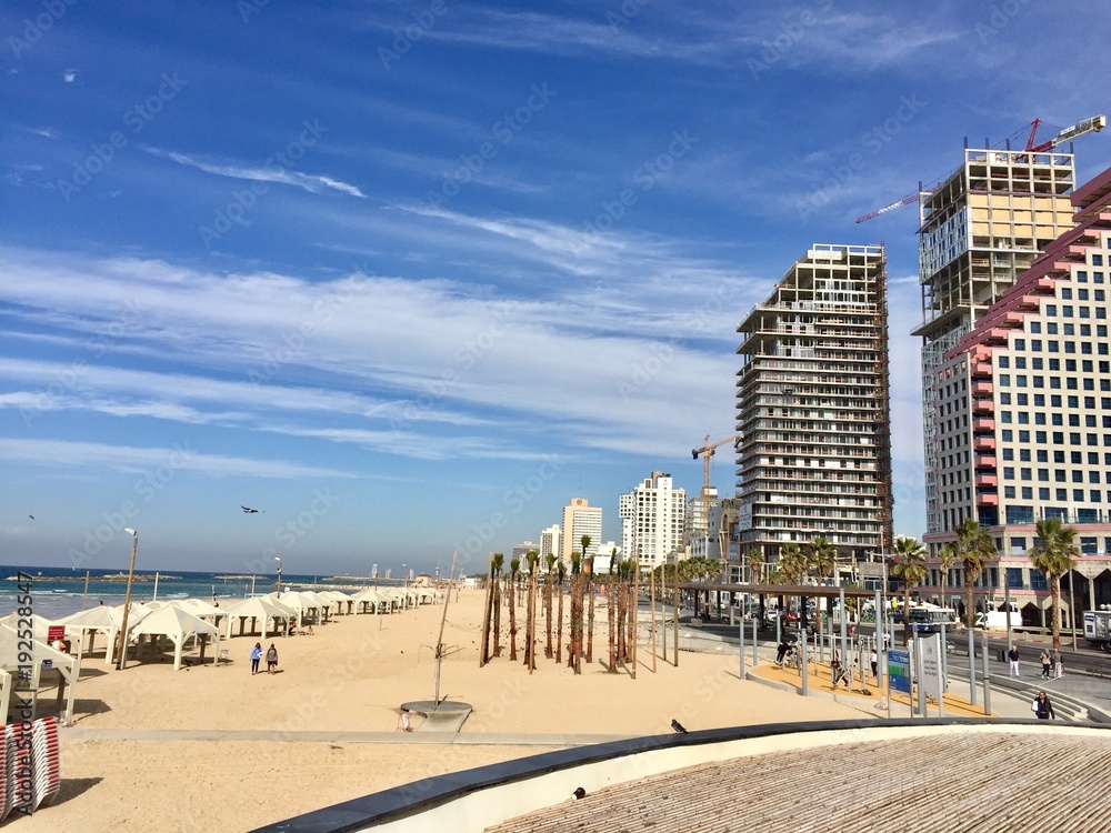 Beach in Tel Aviv in Israel