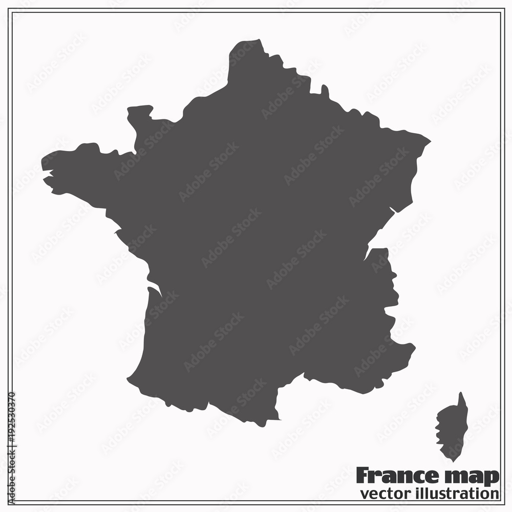 Map of France. Vector illustration. Map of France. Vector illustration.
