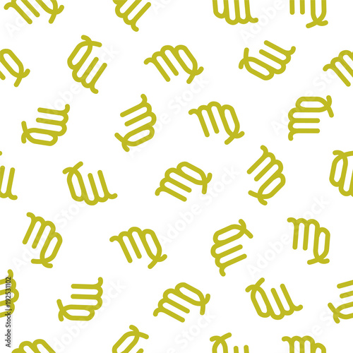 Seamless pattern - virgo sign
