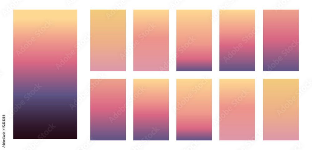 Collection of gradient and backgrounds for design vector illustration concept