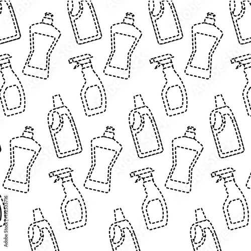 bottle detergent and spray clean domestic wallpaper hygiene vector illustration