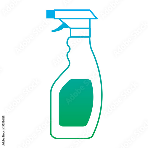 plastic bottle spray hygiene cleaning vector illustration degrade line color