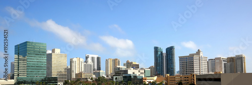 Panoramic view of downtown Fort Lauderdale, Florida, USA