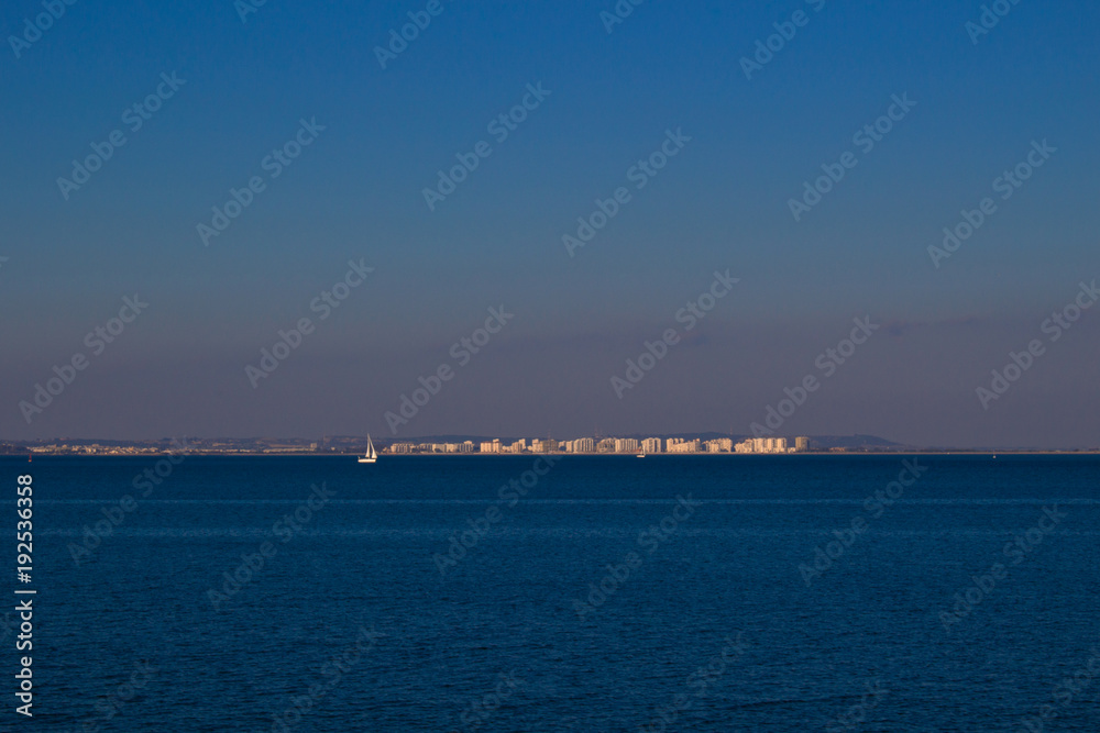 Ocean. Atlantic Ocean. Cádiz. Picture taken – February 10, 2018.