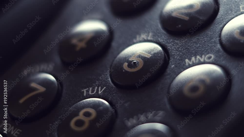 Finger Dials The Number On The Button Phone Finger Dials The Number On The Button Phone