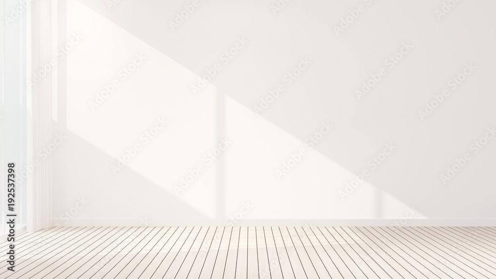 white empty room design room for rent or other room - Interior simple design - 3D Rendering white empty room design room for rent or other room - Interior simple design - 3D Rendering