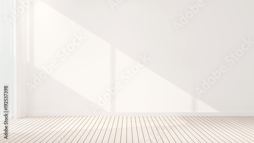 white empty room design room for rent or other room - Interior simple design - 3D Rendering © CHOTi