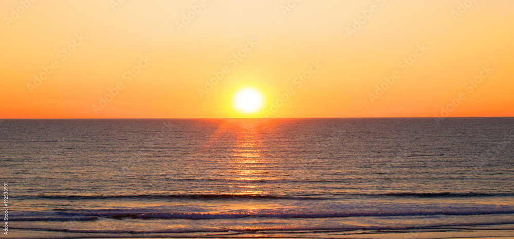 Sunset. Cádiz beach in the evening. Cádiz, Spain. Sunset. Cádiz beach in the evening. Cádiz, Spain.