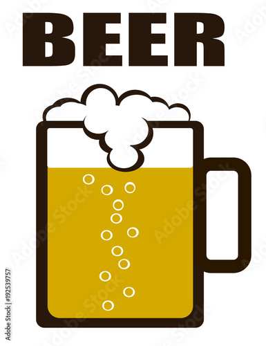 ber mug with suds
