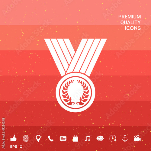 Medal with Laurel wreath, icon