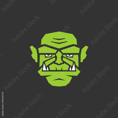 Stylized portrait of the orc