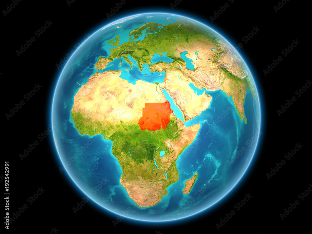 Sudan on planet Earth Sudan on planet Earth