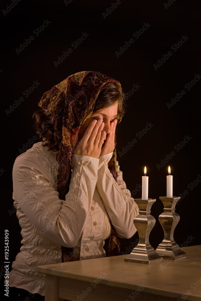 Foto de Blessing over Candles do Stock Adobe Stock