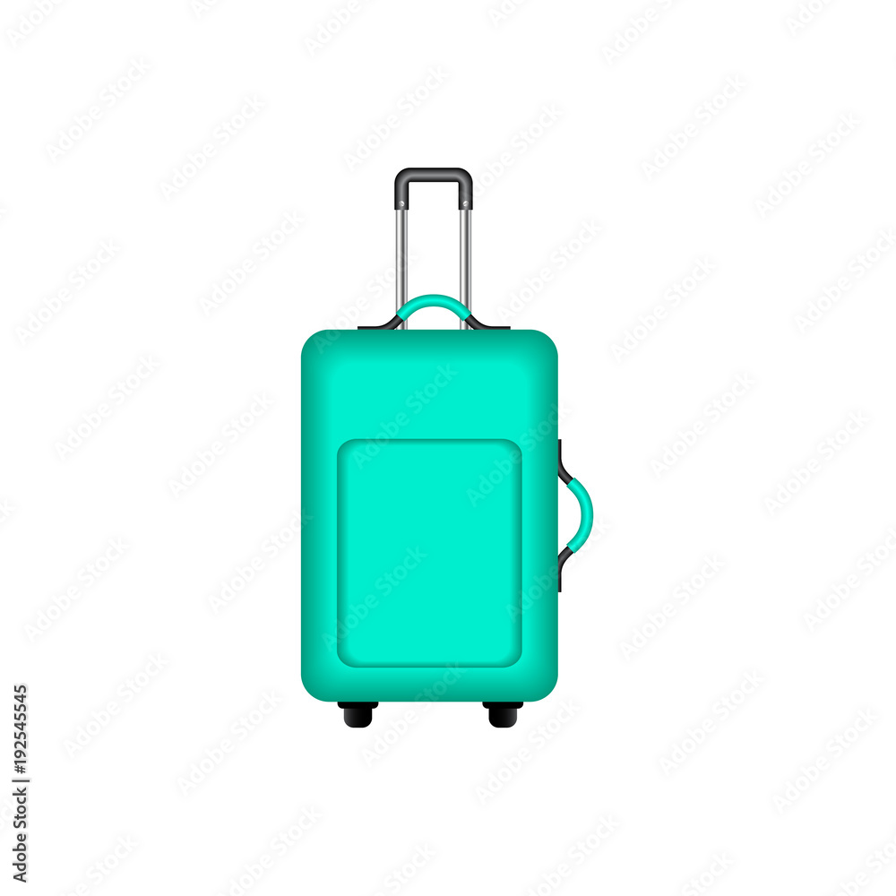 Travel suitcase in turquoise design