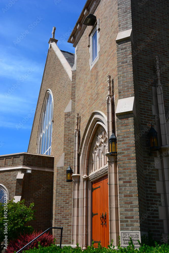 Gothic Church in Bellingham, WA on Sunny Day