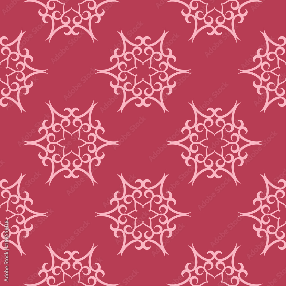 Red floral seamless pattern Red floral seamless pattern