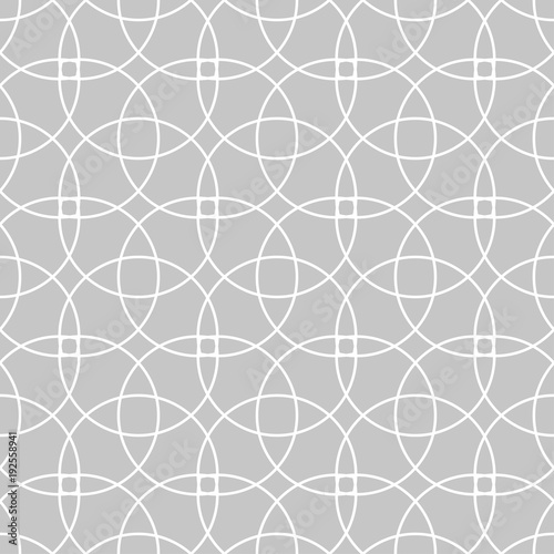 Gray and white geometric ornament. Seamless pattern