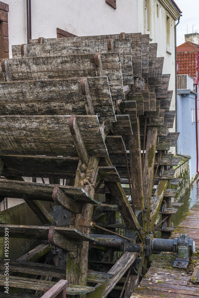 Naklejka premium Water mill wheel
