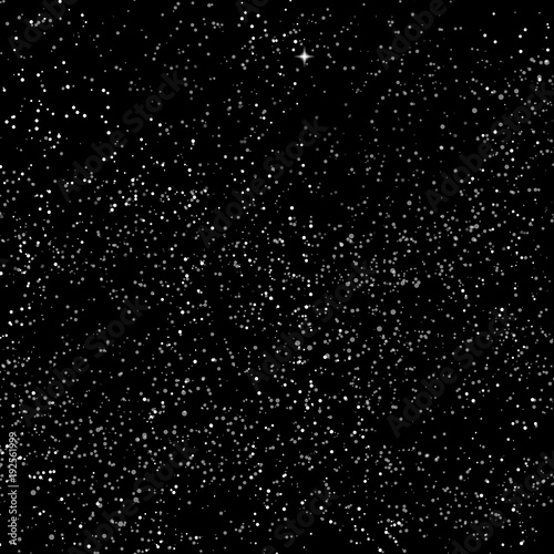 Abstract background space with stars. Vector. Background with stars on black
