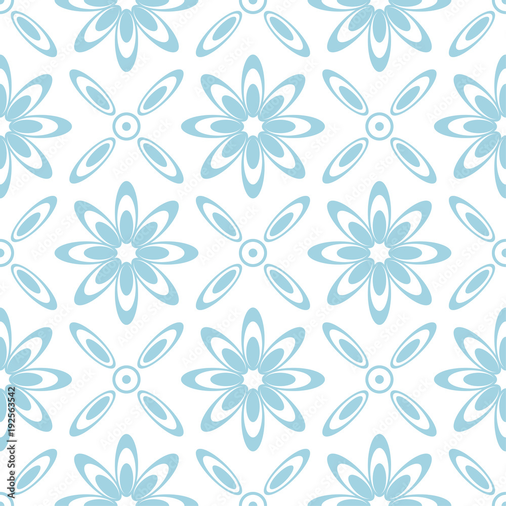 Light blue and white floral seamless pattern Light blue and white floral seamless pattern