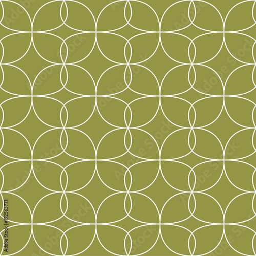 Olive green and white geometric seamless pattern