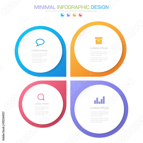 Infographic Elements with business icon on full color background  process or steps and options workflow diagrams,vector design element eps10 illustration