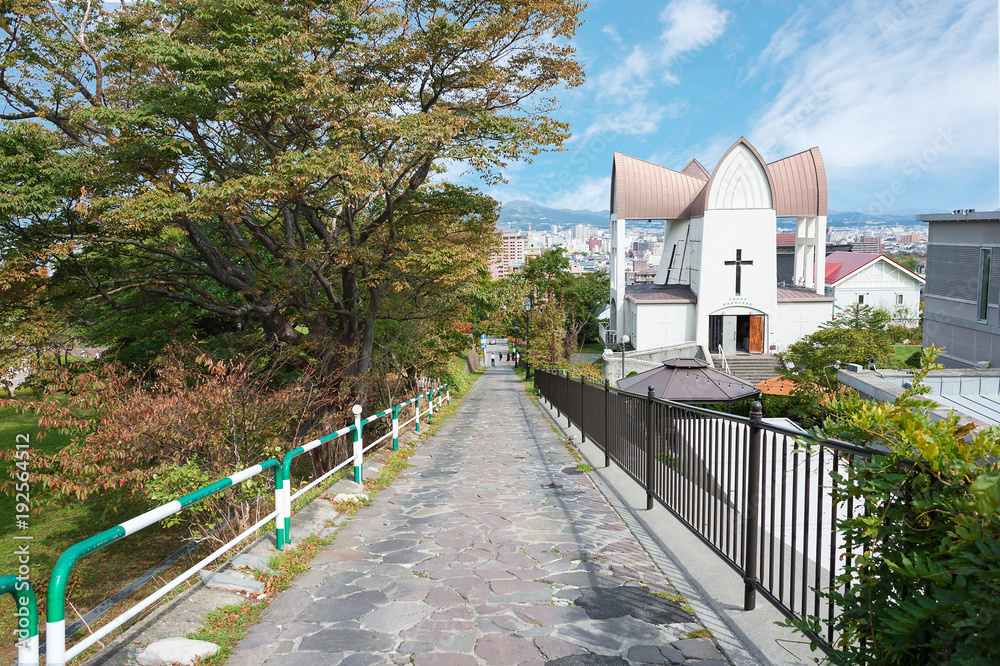 函館の大三坂を上ると道が急に狭くなり チャチャ登りと呼ばれます Stock Photo Adobe Stock