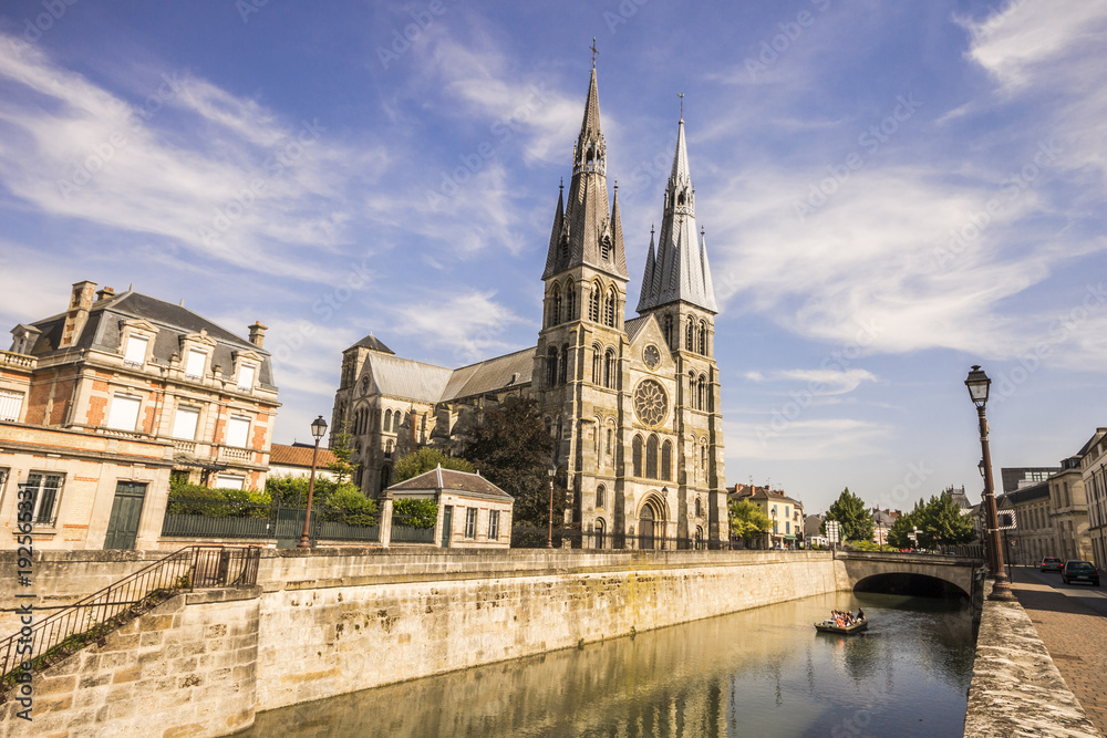 Notre-Dame-en-Vaux, a Roman catholic church in Châlons-en-Champagne, France. A World Heritage Site since 1998 as part of the Routes of Santiago de Compostela in France